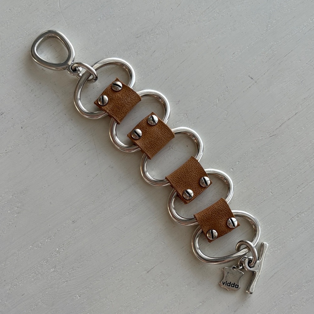 Vidda Sterling Silver and leather Bracelet